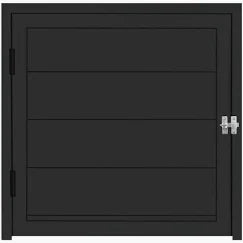Portinhola / Alçapão Lambril Preto Aluminio - 80 x 80 - 99depot