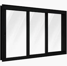 Vitro L25 3 planos moveis 100x 100,Aluminio preto sem grade